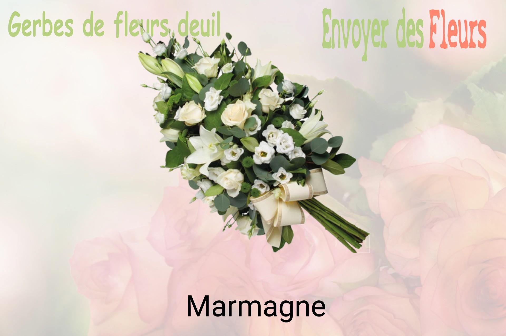 Gerbe de fleurs de deuil livrée à Marmagne
